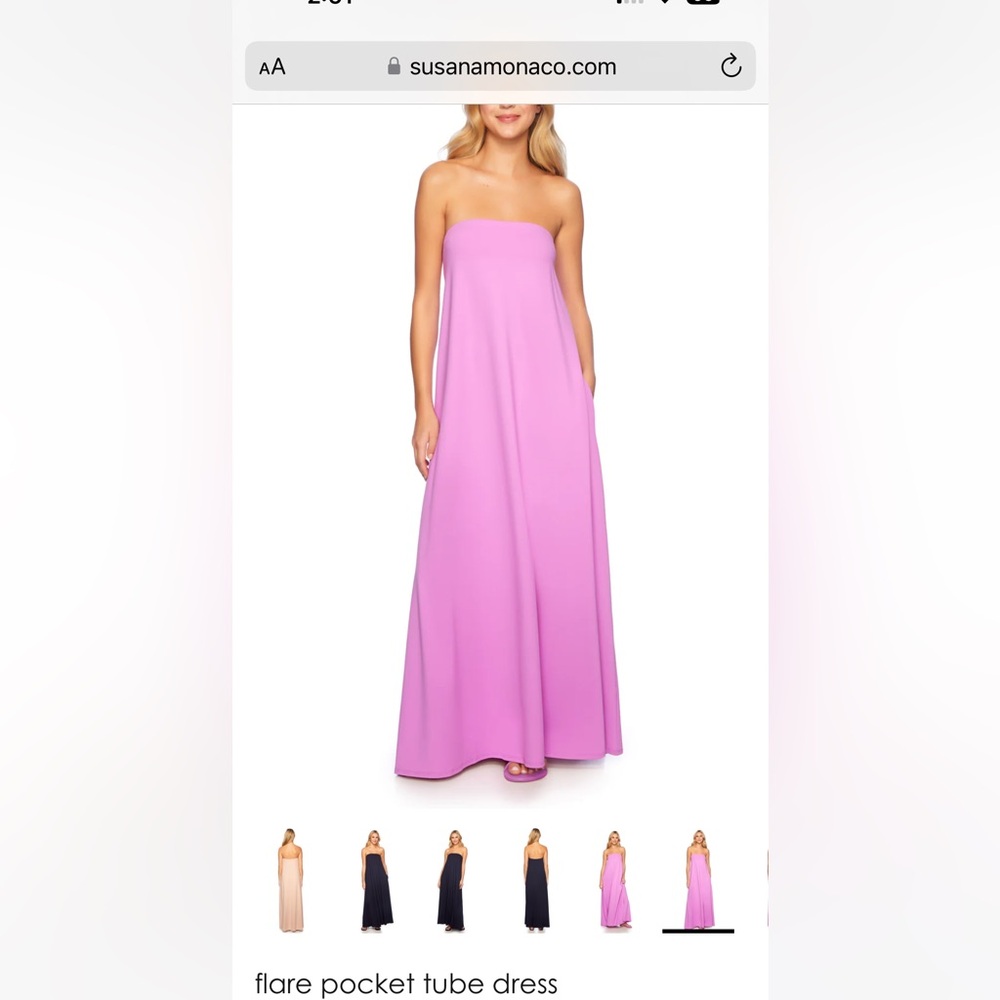 Brand new with tags Susana Monaco Flare Pocket Tube Dress XS snapdragon